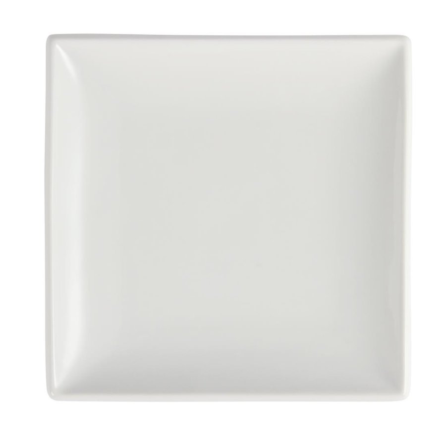 Assiettes carrées blanches | 140mm | Lot de 12