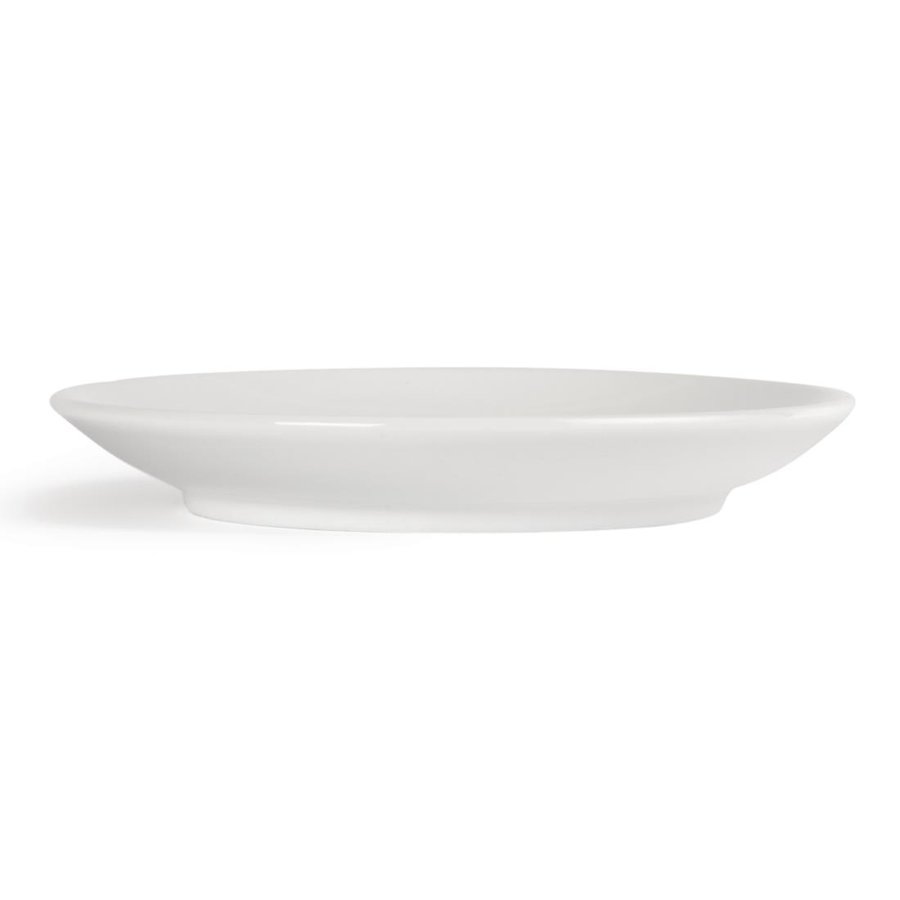 Soucoupe pour tasse carrée arrondie blanche | 150mm | Lot de 12