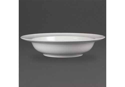  Olympia Assiettes creuses bord large | 228mm | Lot de 12 