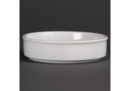  Olympia Plats empilables en porcelaine blanche | 134mm | Lot de 6 