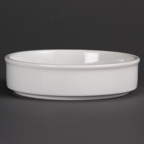  Olympia Plats empilables en porcelaine blanche | 134mm | Lot de 6 