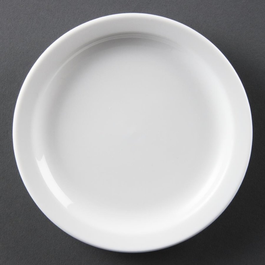 Assiettes à bord étroit blanches | 150mm | Lot de 12