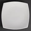 Olympia Assiettes carrées bords arrondis blanches 240mm l Lot de 12