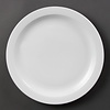 Olympia Assiettes à bord étroit blanches 280mm l Lot de 6