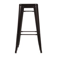 Tabourets bistro hauts l En acier galvanisé noirs l  770(H) x 425(L) x 425(P) mm l Lot de 4