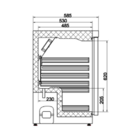 Frigo réfrigérateur blanc  1 porte 600x585x850mm 200L