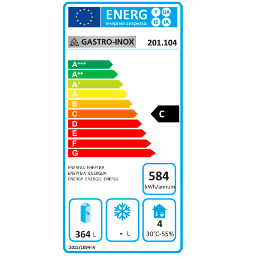 Réfrigérateur en acier blanc 600(l)x615(p)x1870(h)mm refroidissement statique avec ventilateur 400 L