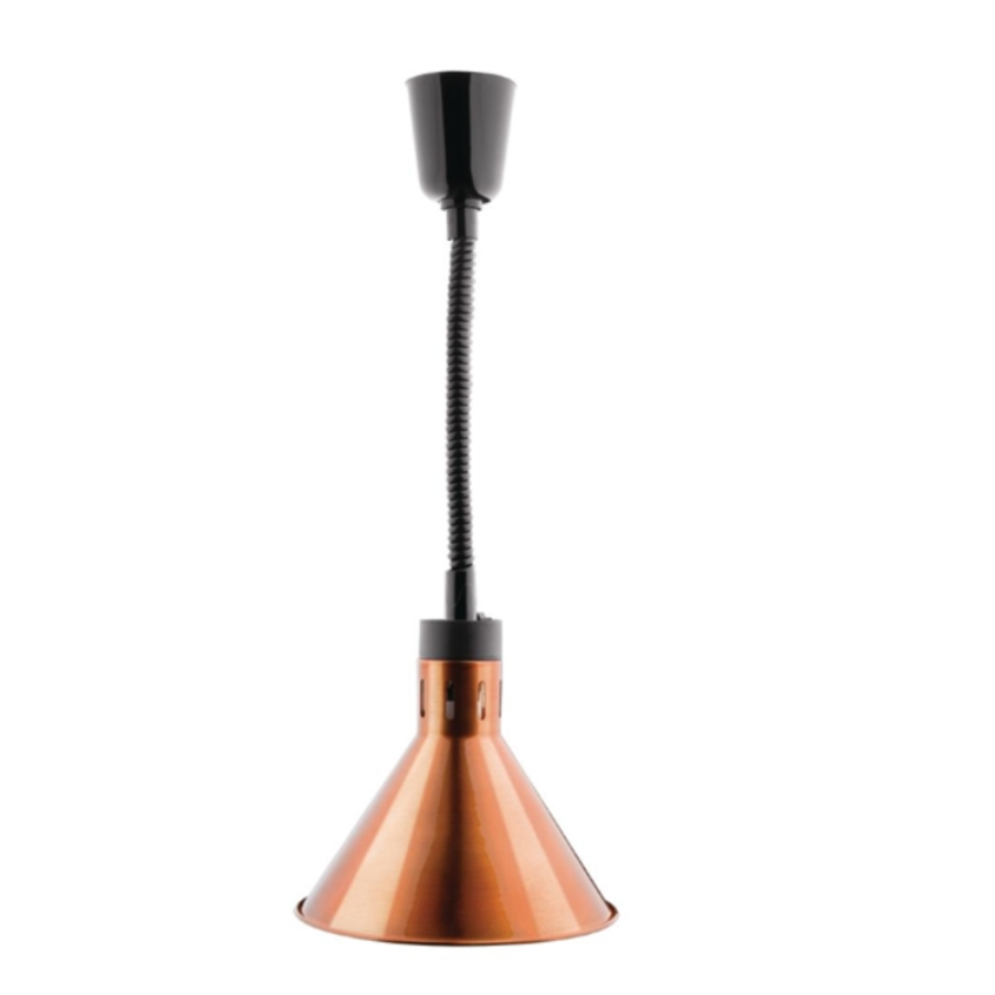 Lampe chauffante conique | rétractable | finition cuivre
