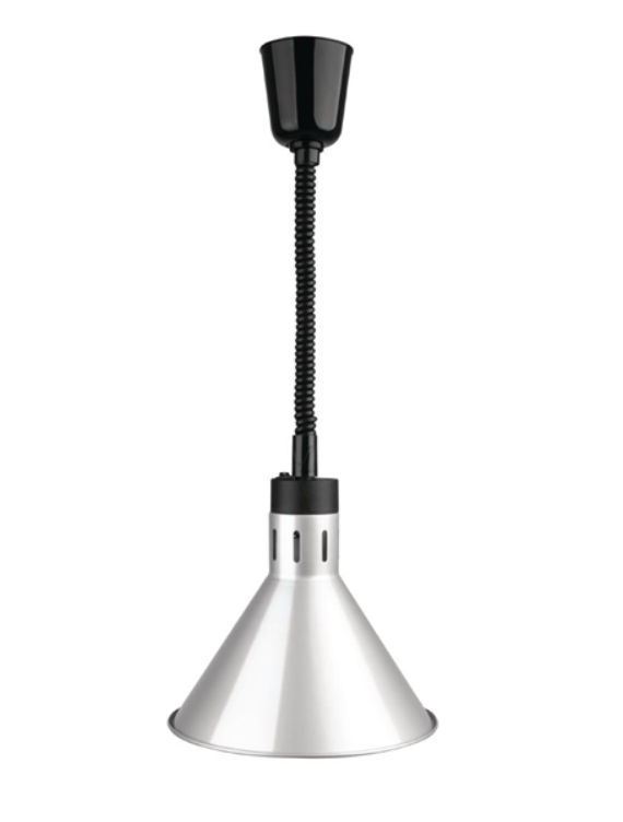 Lampe chauffante conique rétractable finition argent ProChef