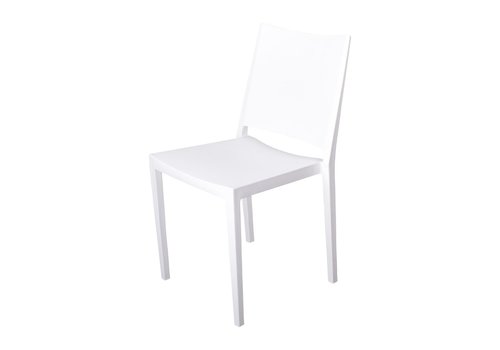  ProChef Chaises d'extérieur Florence en polypropylène empilables l Blanches l 82(H) x 46(L) cm L En lot de 4 