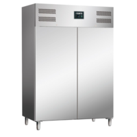 Réfrigérateur positif double porte sur pieds Acier inoxydable  L62xP70xH139,7cm