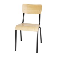 Chaises avec assise et dossier en bois 470(H)x385(L)x385(P) mm Lot de 4