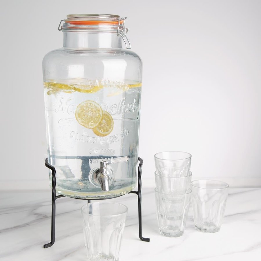 Verre distributeur de boissons avec robinet set de