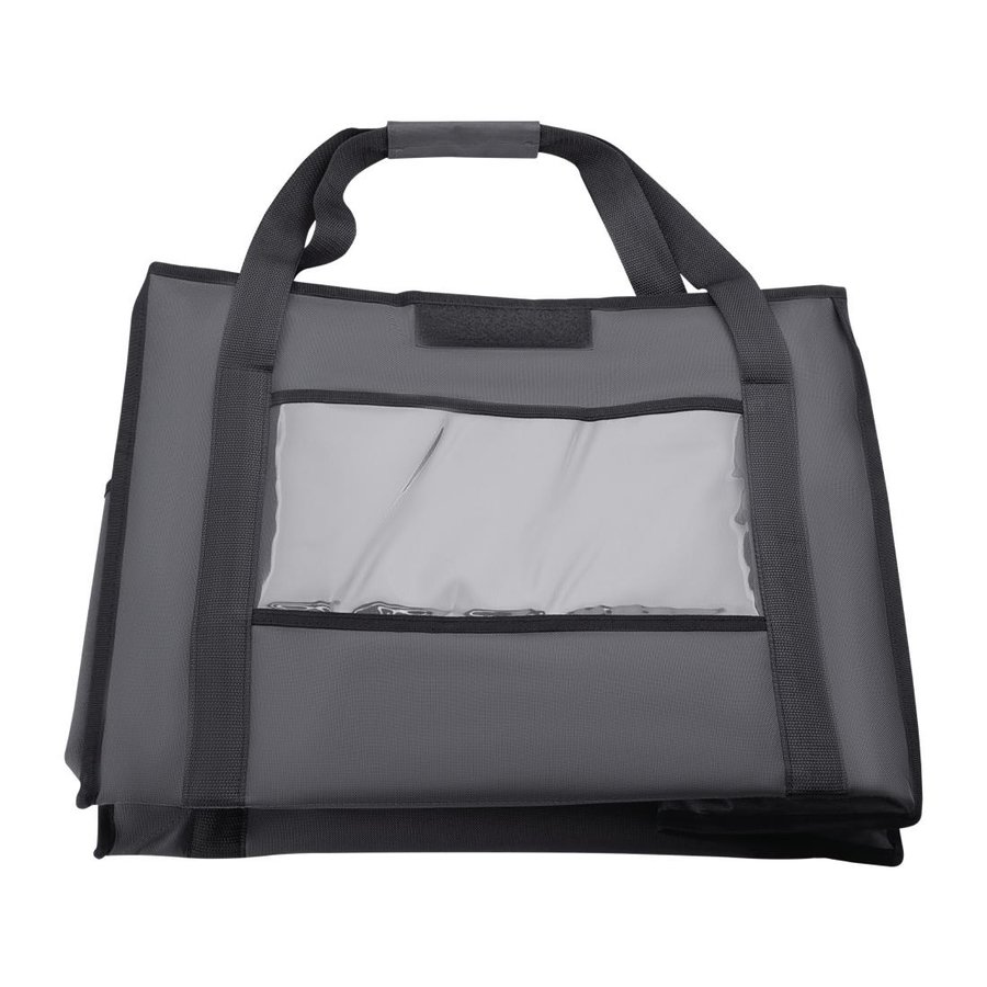 Sac de livraison isotherme pliant | gris 540 x360 x 430 mm