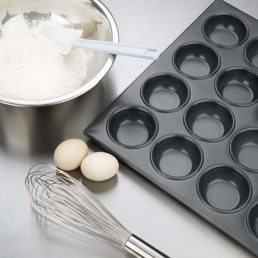 Plaque aluminium antiadhésive de 24 moules à muffins