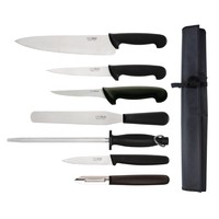 Ensemble de 7 couteaux pour débutants avec couteau de cuisinier 265mm et étui