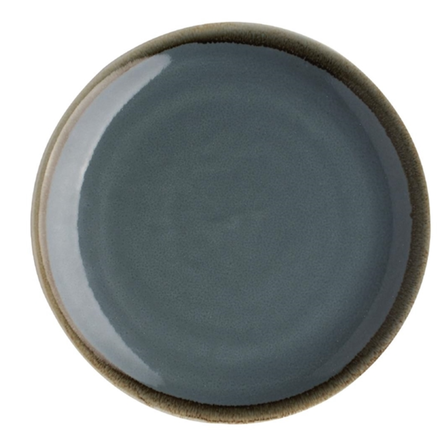 Assiette plate ronde couleur océan 230mm lot de 6