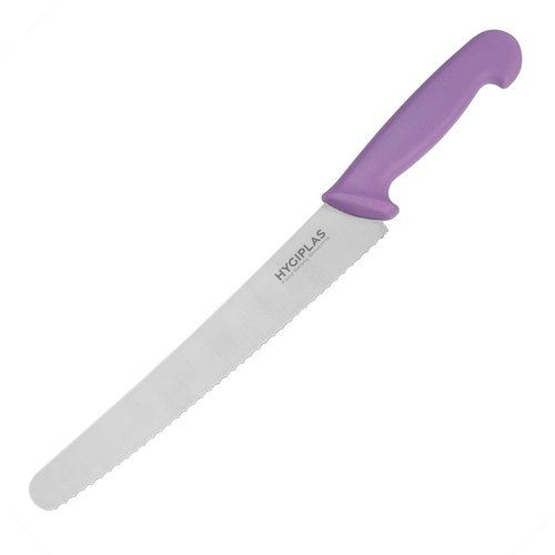  Hygiplas Couteau à pâtisserie denté violet 25cm 