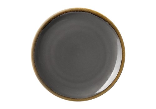  Olympia Assiettes plates rondes grises | 230mm | Lot de 4 