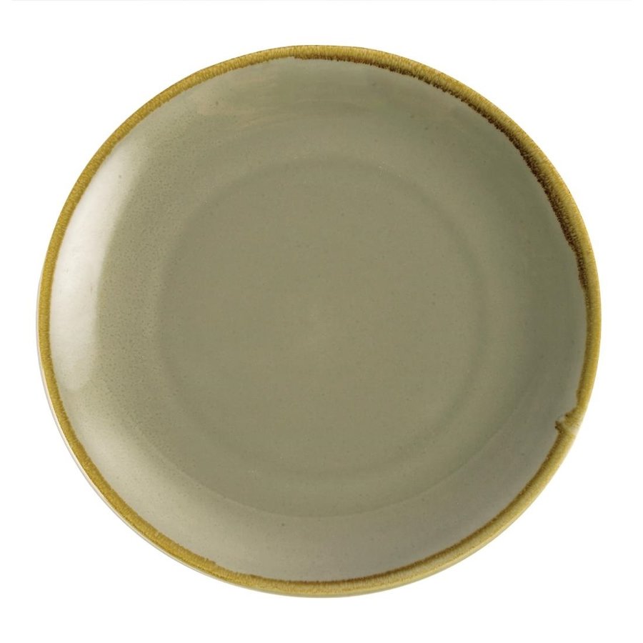 Assiette plate ronde couleur mousse | 280mm | Lot de 12