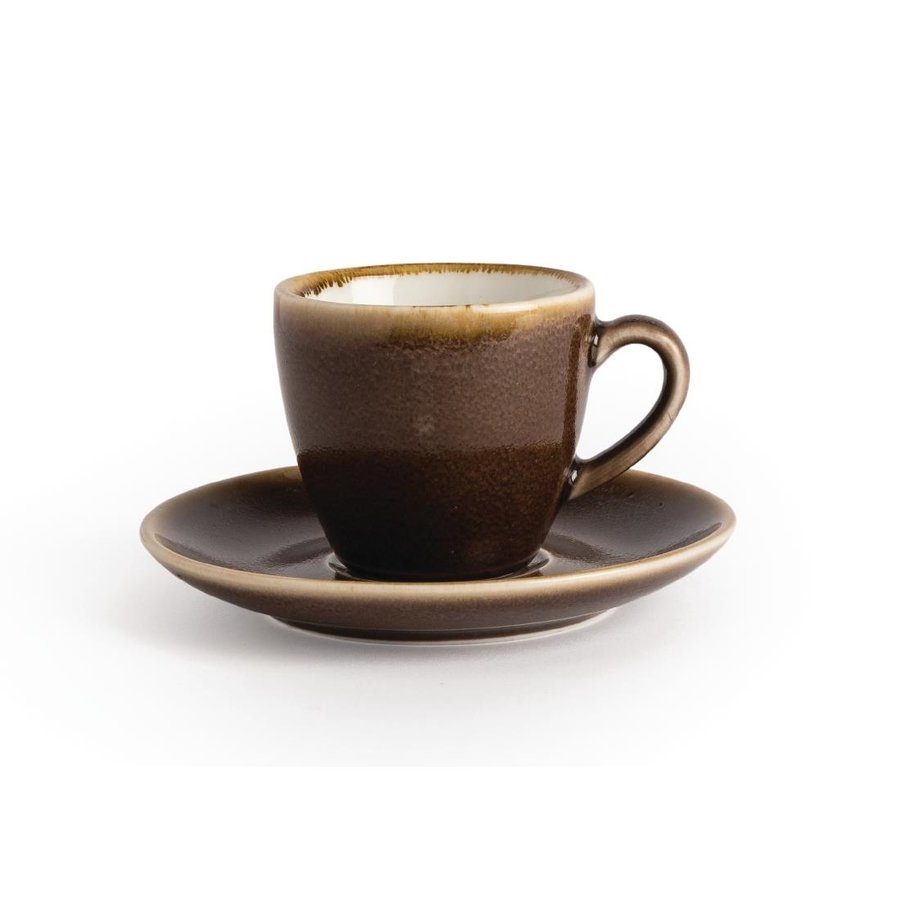 Tasse à espresso couleur écorce | 85ml | Lot de 6