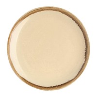 Assiette plate ronde couleur sable l 230mm l Lot de 6