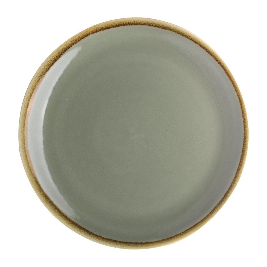 Assiette plate ronde couleur mousse l 230mm l Lot de 6