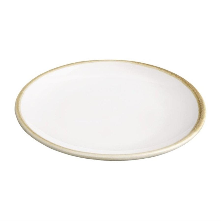 Assiettes plates rondes couleur craie l 178mm l Lot de 6