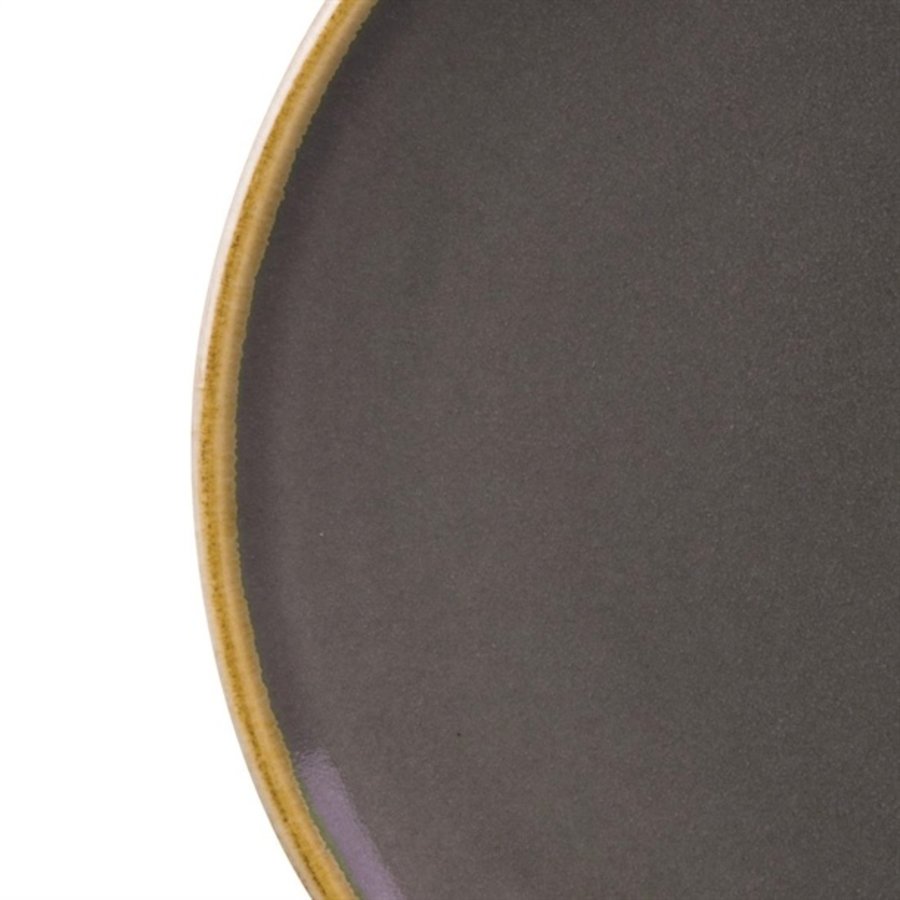 Assiettes plates rondes grises | 178mm | lot de 6