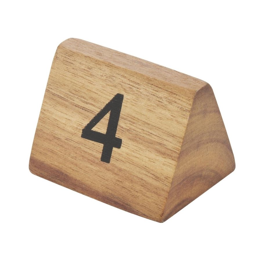 Numéros de table en bois