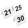 Olympia Lot de numéros de table en plastique 21-30 | 50(H)x50(L)x35(P)mm