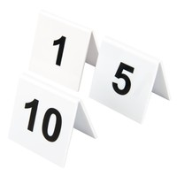 Lot de numéros de table en plastique 1-40 | 50(H)x50(L)x35(P)mm