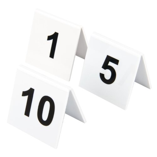  Olympia Lot de numéros de table en plastique 1-40 | 50(H)x50(L)x35(P)mm 