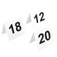 Lot de numéros de table en plastique 1-40 | 50(H)x50(L)x35(P)mm