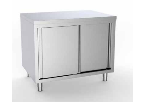  ProChef Table de travail en inox avec portes coulissantes de 600mm 