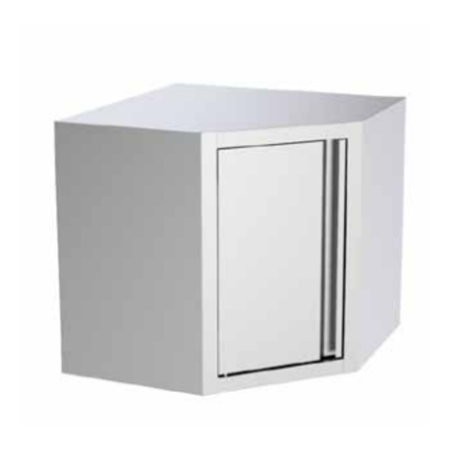Armoire murale angulaire en inox de 700mm
