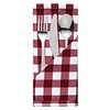 ProChef Serviettes à carreaux rouges en polyester Mitre Comfort Gingham