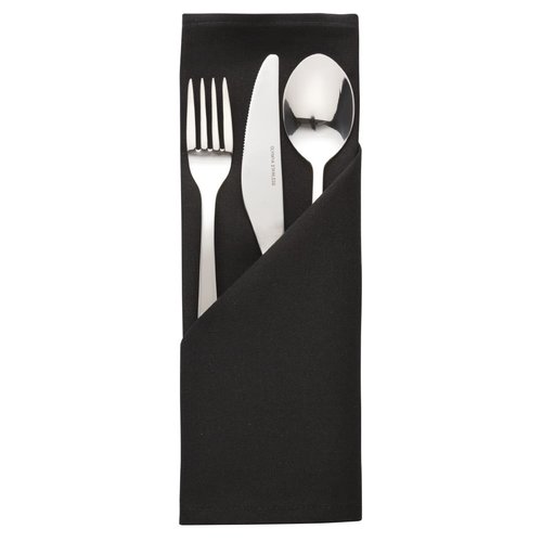  ProChef Serviettes noires en polyester Mitre Essentials Occasions 