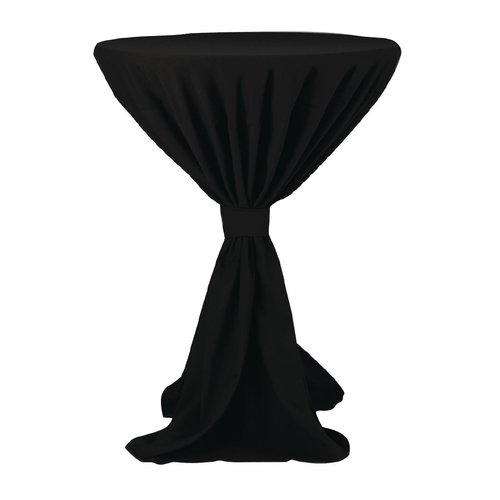  ProChef Housse de table Party noire polyester d'un diamètre de 80 - 90 cm 