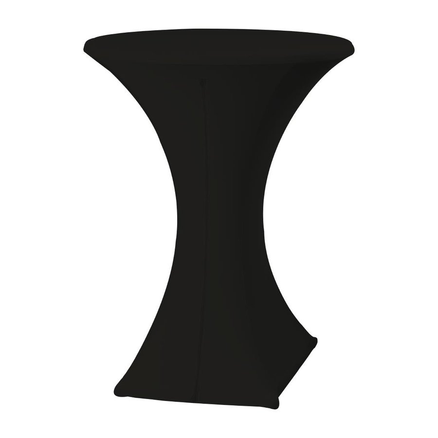 Jupe de table en jersey stretch avec fermeture éclair noire