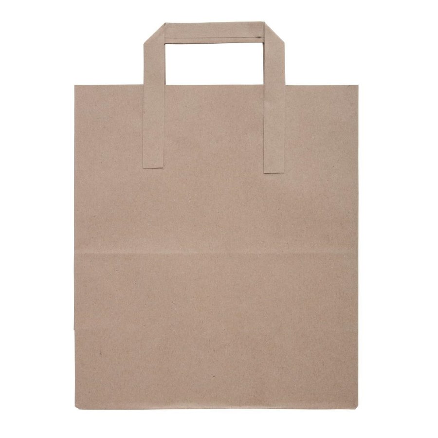 Sacs en papier recyclable | Marron | 305 x 255 x 140mm (lot de 250)