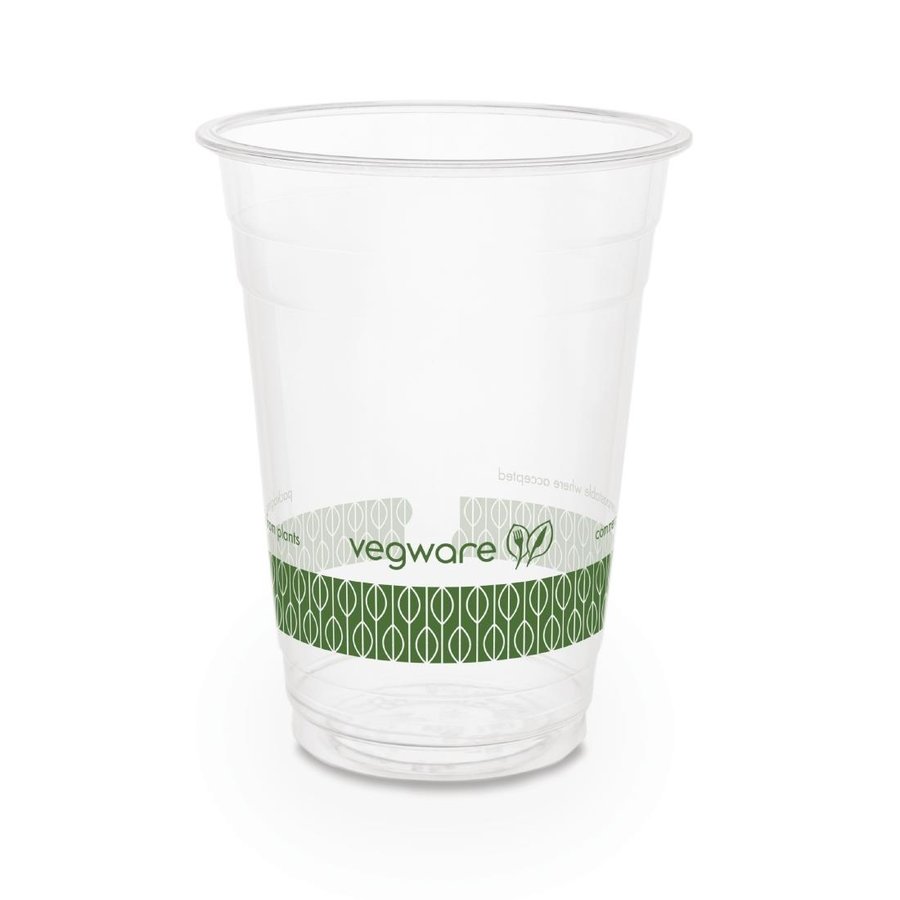 Gobelets en PLA compostables transparents pour boissons froides Vegware 454ml | 123 x 96mm (Lot de 1000)