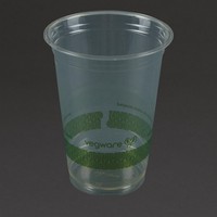 Gobelets en PLA compostables transparents pour boissons froides Vegware 454ml | 123 x 96mm (Lot de 1000)