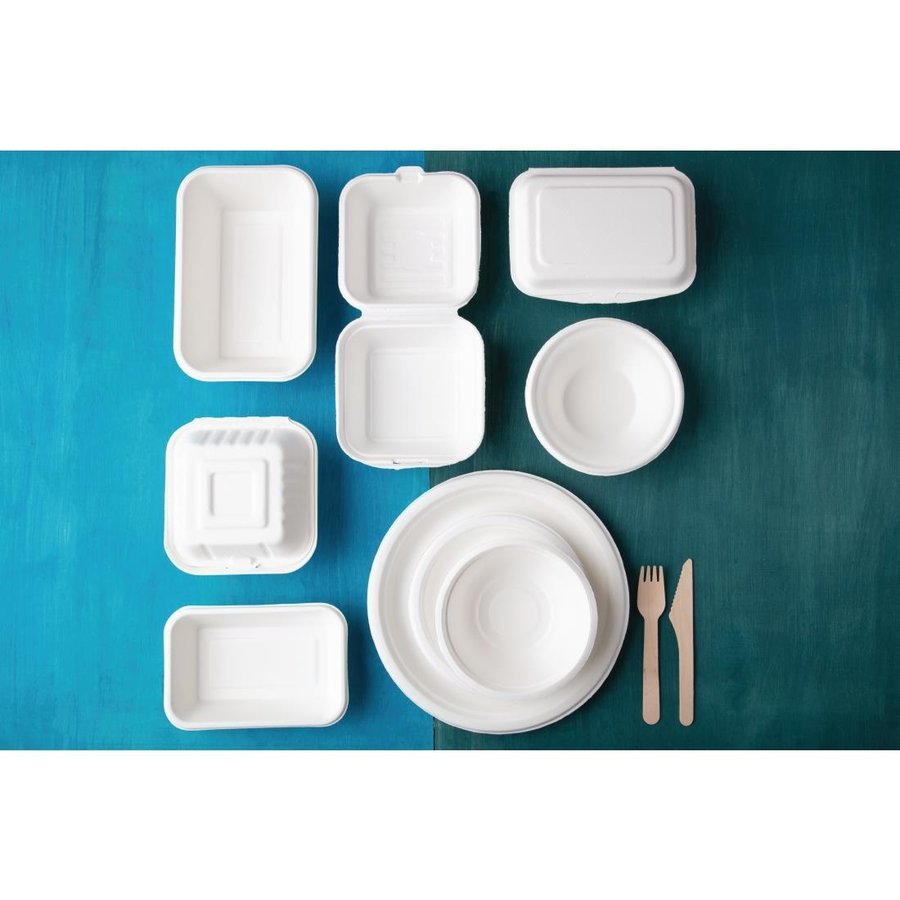 Barquettes en bagasse Recyclable | 66 x 182 x 135mm 250 unités