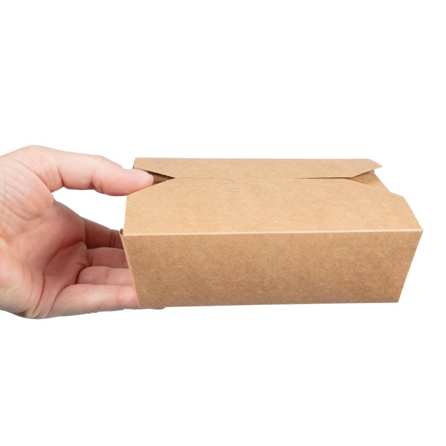 Cartons alimentaires compostables refermables 1,05L | 51x15x12cm (lot de 150)