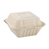 ProChef Boîtes hamburger compostables en bagasse coloris naturel Compostable | 81 x 149 x 152mm (lot de 500)