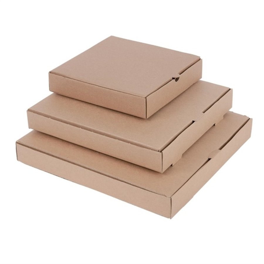 Cartons à pizza kraft Compostable 45 x 237 x 237mm (lot de 100)