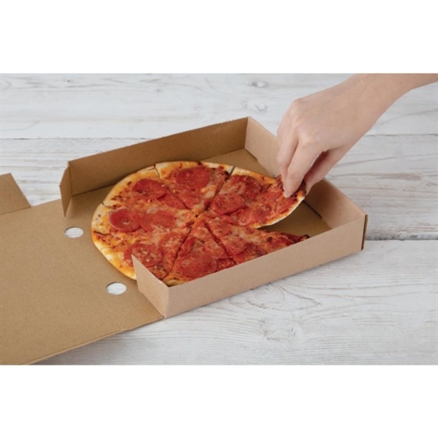 Cartons à pizza kraft Compostable 45 x 237 x 237mm (lot de 100)