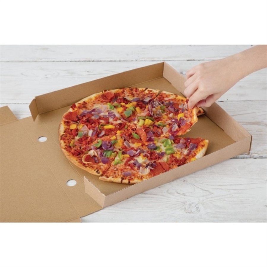 Cartons à pizza kraft | 45 x 358 x 358mm (lot de 50)