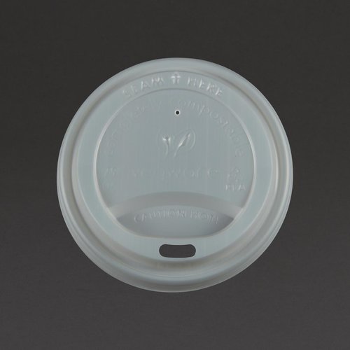  ProChef Couvercles transparents pour gobelets boissons chaudes compostables Vegware 225ml | 10 x 79mm (lot de 1000) 